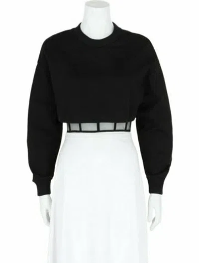 Pre-owned Alexander Mcqueen Solid Crop Top Jacket W/ Tags In Black