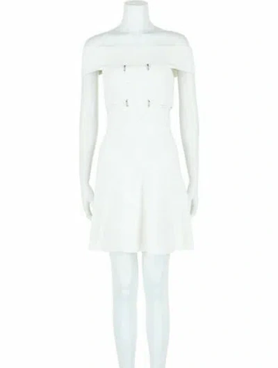 Pre-owned Alexander Mcqueen Solid Dress W/ Tags In White