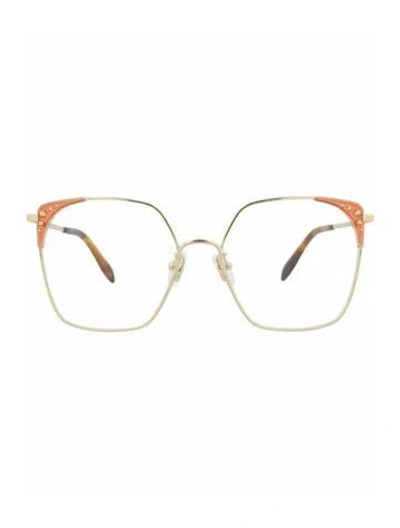Pre-owned Alexander Mcqueen Solid Eyeglasses W/ Tags In Gold