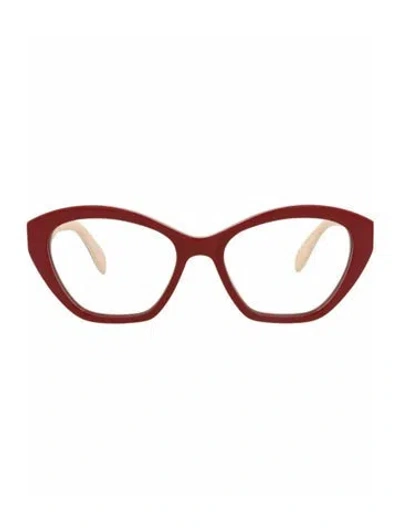 Pre-owned Alexander Mcqueen Solid Eyeglasses W/ Tags In Red