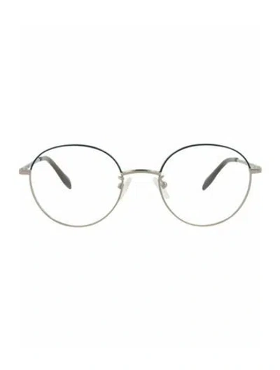 Pre-owned Alexander Mcqueen Solid Eyeglasses W/ Tags In Silver