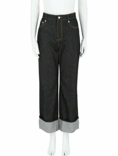 Pre-owned Alexander Mcqueen Solid Jeans W/ Tags In Blue