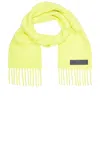 Alexander Mcqueen Solid Patch Scarf In Acid Yellow