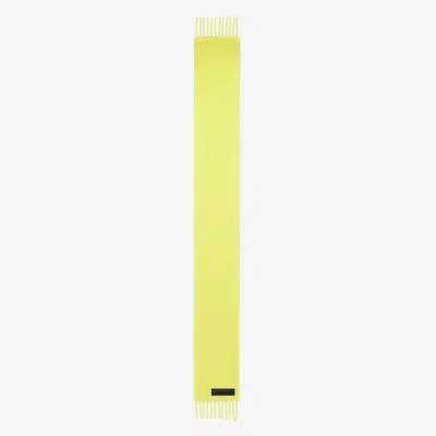 Alexander Mcqueen Solid Patch Scarf In Yellow