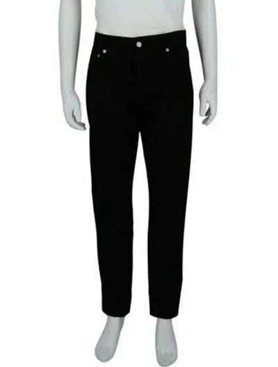 Pre-owned Alexander Mcqueen Solid Straight-leg  Jeans W/ Tags In Black