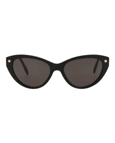 Pre-owned Alexander Mcqueen Solid Sunglasses W/ Tags In Black