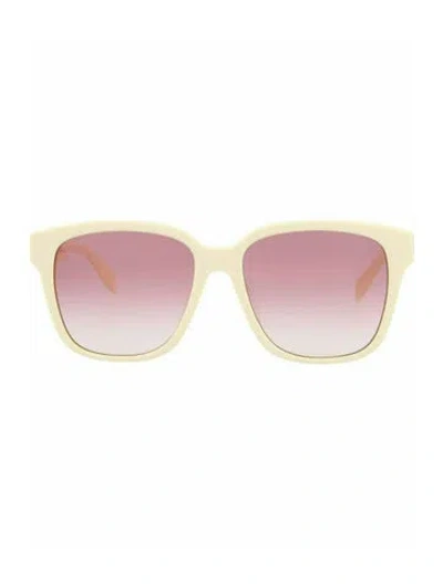 Pre-owned Alexander Mcqueen Solid Sunglasses W/ Tags In White