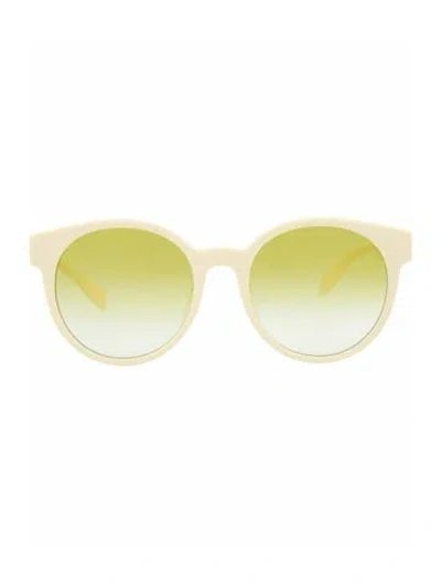 Pre-owned Alexander Mcqueen Solid Sunglasses W/ Tags In White