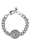 Alexander Mcqueen Regal Skull Chain Bracelet In Silver