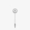 Alexander Mcqueen Sovereign Skull Pin Brooch In Palladium