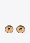 Alexander Mcqueen Sovereign Skull Stud Earrings In Gold