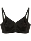 Alexander Mcqueen Spaghetti-strap Crop Top In Black