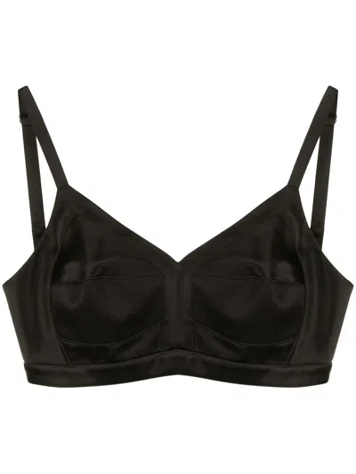 Alexander Mcqueen Spaghetti-strap Crop Top In Black