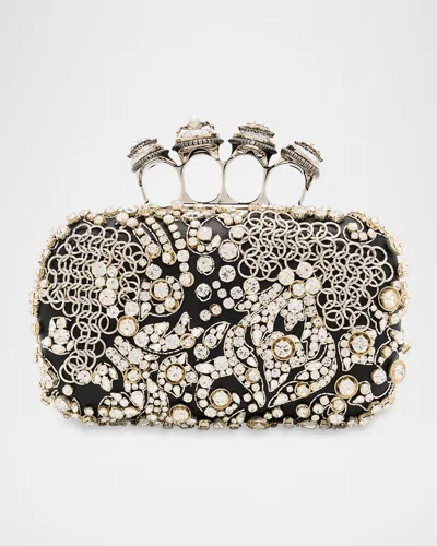 Alexander Mcqueen Spider Chain Mail Crystal Clutch Bag In Multi