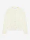 Alexander Mcqueen Lace-trimmed Distressed Wool And Cashmere-blend Cardigan In Neutral