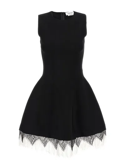 Alexander Mcqueen Spider Web Lace Dress In Black