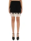 Alexander Mcqueen Mcqueen Cobweb Lace Wool Gabardine Miniskirt
