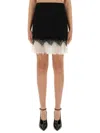 Alexander Mcqueen Mcqueen Cobweb Lace Wool Gabardine Miniskirt