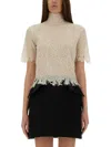 Alexander Mcqueen Women Spider Web Lace Top In White