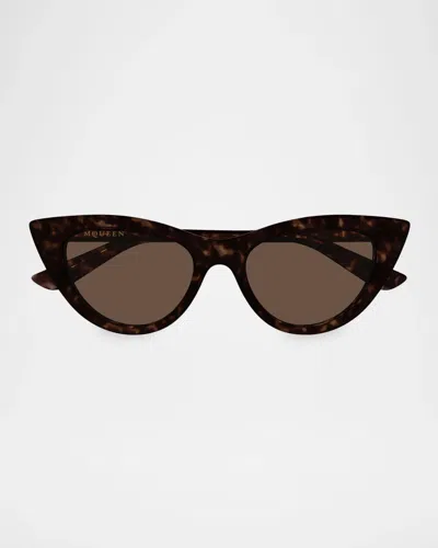 Alexander Mcqueen Spike 53mm Cat-eye Sunglasses In Black