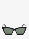 Alexander Mcqueen Spike Geometric Cat-eye Sunglasses In Black