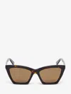Alexander Mcqueen Spike Geometric Cat-eye Sunglasses In Brown