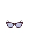 Alexander Mcqueen Spike Geometric Cat-eye Sunglasses In Purple