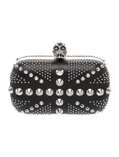 Pre-owned Alexander Mcqueen Spike Minaudière In Black