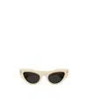 Alexander Mcqueen Spike-stud Detail Cat-eye Sunglasses In Nude