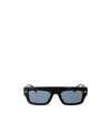 Alexander Mcqueen Spike Stud-detailing Rectangle-frame Sunglasses In Black