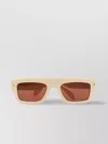Alexander Mcqueen Spike Studs Contemporary Square Frame Tinted Sunglasses In Cream