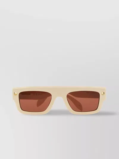 ALEXANDER MCQUEEN SPIKE STUDS CONTEMPORARY SQUARE FRAME TINTED SUNGLASSES