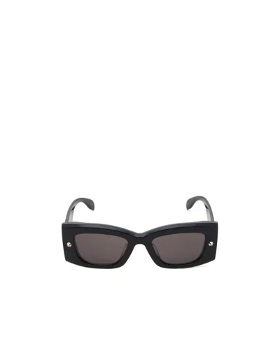 ALEXANDER MCQUEEN ALEXANDER MCQUEEN EYEWEAR RECTANGLE FRAME SUNGLASSES