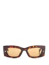 Alexander Mcqueen Spike Studs Sunglasses In Brown