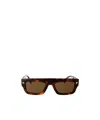 Alexander Mcqueen Spike Studs Tinted Sunglasses In Brown