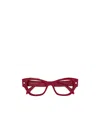 Alexander Mcqueen Spike Studs Wayfarer Glasses In Red