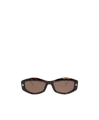 ALEXANDER MCQUEEN ALEXANDER MCQUEEN EYEWEAR RECTANGLE FRAME SUNGLASSES