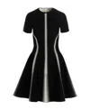 Alexander Mcqueen Spine Jacquard Short-sleeve Dress In Black