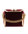 Alexander Mcqueen Splice Flip Chain Shoulder Bag In Red