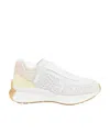 Alexander Mcqueen White Pink And Yellow Sprint Runner Sneakers In White