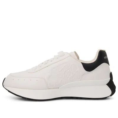 Alexander Mcqueen Sprint Runner 'beige Black' In White