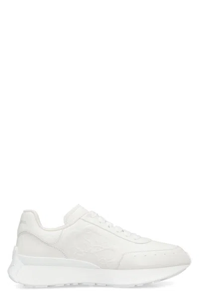 Alexander Mcqueen Leather Low-top Sneakers In White