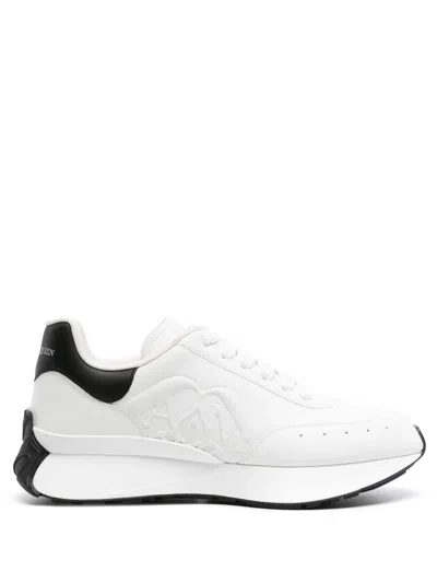 Alexander Mcqueen Sprint Runner Shoes In Black And White