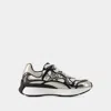 Alexander Mcqueen Sprint Runner Sneakers -  - Leather - Beige/black In Beige