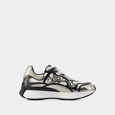Alexander Mcqueen Sprint Runner Sneakers -  - Leather - Beige/black