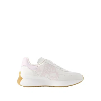 Alexander Mcqueen Sprint Runner Sneakers - Leather - White In Multicolor