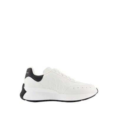 Alexander Mcqueen Sprint Runner Sneakers  - Leather - White/black
