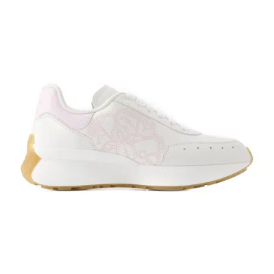 Alexander Mcqueen Sprint Runner Sneakers  Leather White