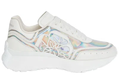 Pre-owned Alexander Mcqueen Sprint Runner (women's) Sneakers In White/iridescent