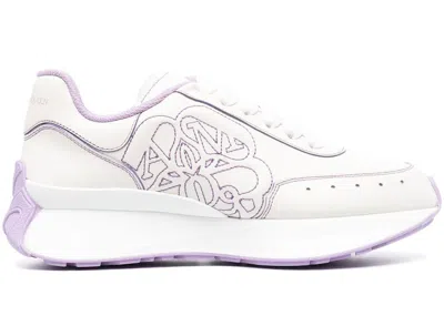Pre-owned Alexander Mcqueen Sprint Runner (women's) Sneakers In White/lilac